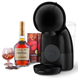 Coffee Machine and Cognac Indulgence Gift Set