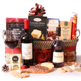 Holiday Spirits and Savories Basket