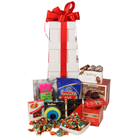 Sweet and Salty Holiday Treat Tower