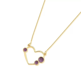 Amethyst Heart Pendant