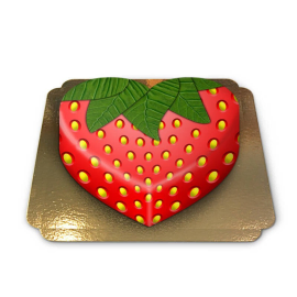 Strawberry Heart Shaped Cake