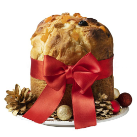 Artisanal Candied Fruit Panettone with Red Bow