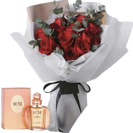 Eternal Elegance Red Roses and Perfume