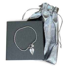 3D Heart Charm Bracelet