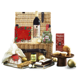 Festive Picnic Basket with Wine