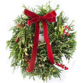 Festive Pine and Berry Wreath
