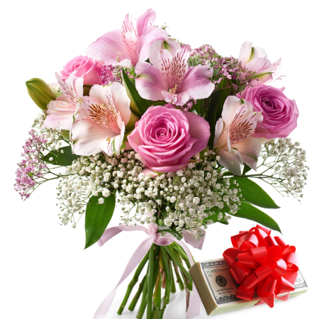 Bouquet de fleurs mixtes Gift-a-Cash