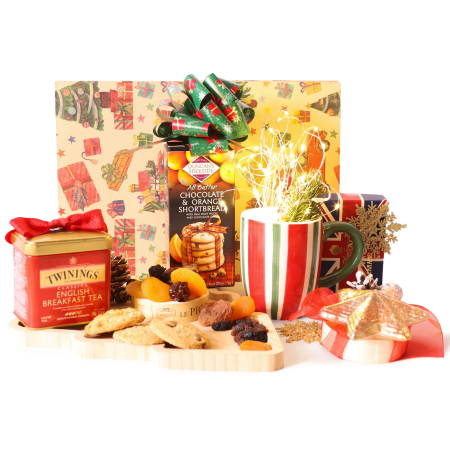 Coffret cadeau de tasses et de friandises des Fêtes