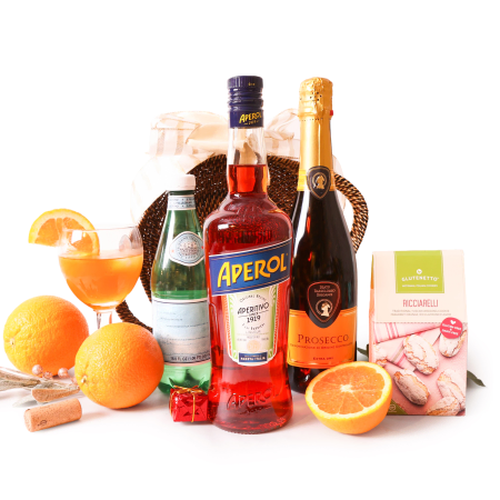 Célébration italienne avec panier-cadeau Aperol Spritz