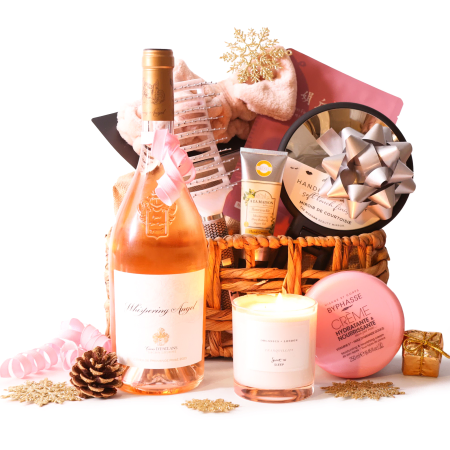 Coffret cadeau Vin rosé et luxe spa