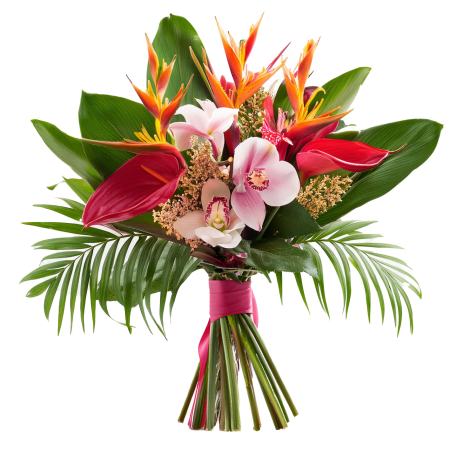 Bouquet de Strelitzia et d&#39;Orchidées