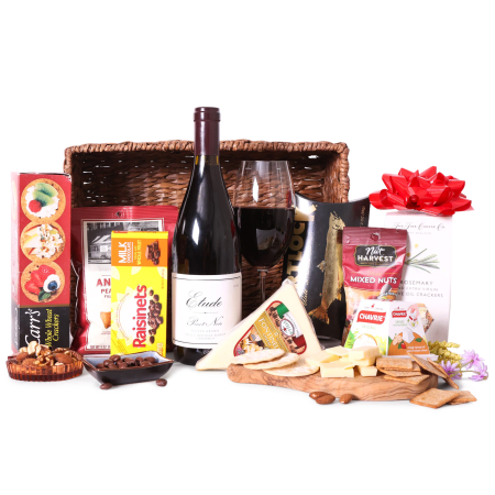 Panier-cadeau pour vin et diner