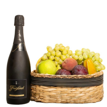 Champagne et Natures Goodness panier-cadeau