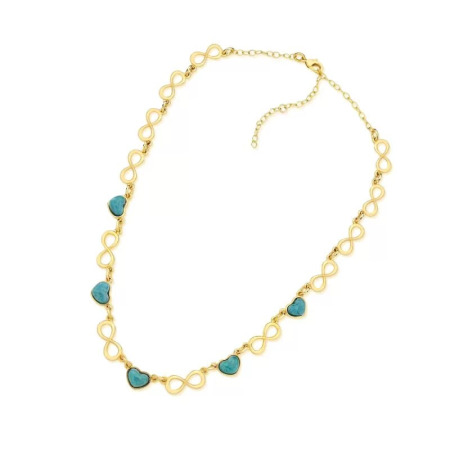 Tour de cou coeurs en pierre