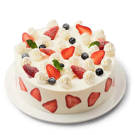 Gâteau aux fraises romantique