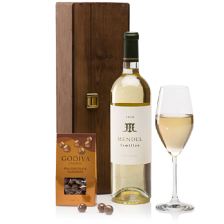 Vin blanc et Chocolats Coffret Cadeau