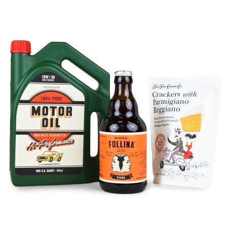 Boîte à outils et bière artisanale pour papa