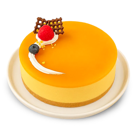 Magnifique gâteau au fromage et à la mangue