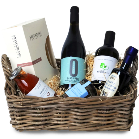 Vin sans alcool et snacks italiens