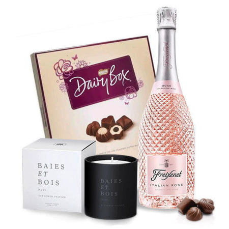 Coffret cadeau chocolat et vin mousseux