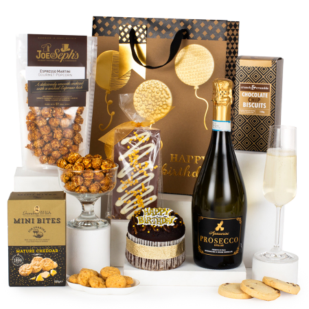 Coffret Prosecco et douceurs pour un joyeux anniversaire