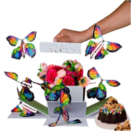 Fleurs et papillons d&#39;anniversaire