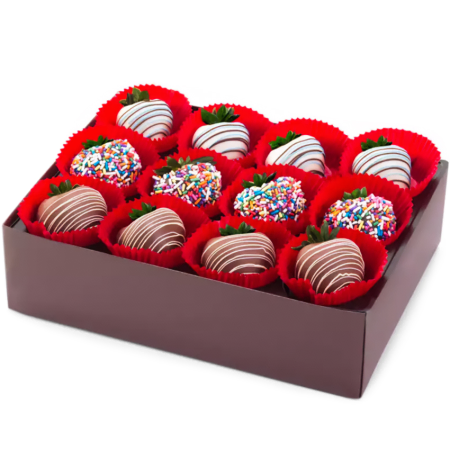 Fraises d&#39;anniversaire au chocolat