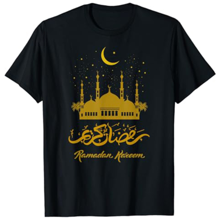 T-shirt noir Ramadan pour hommes