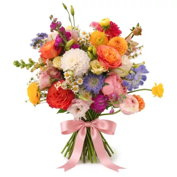 paniers-cadeaux romantiques et fleurs dans le monde entier