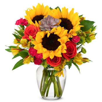 paniers-cadeaux romantiques et fleurs dans le monde entier